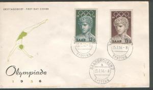 SAAR 1956 Olympics FDC