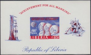 LIBERIA Sc# C184 MNH IMPERF S/S for APOLLO 11 MOON LANDING