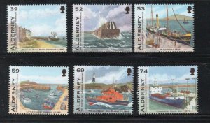 Alderney Sc 446-51  2012 Harbour stamp set mint NH