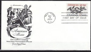 United States, Scott cat. 1252. American Music issue. First day cover. ^