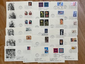 24 Different US FDCs from 2001 with Postal Commemorative Society Cachets