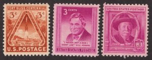 United States Scott #976,975,980 Mint NH OG great rich color.