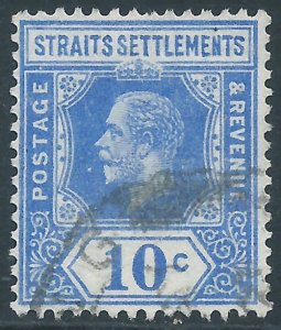 Straits Settlements, Sc #190, 10c Used