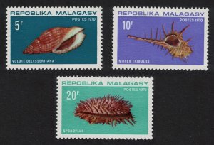 Malagasy Rep. Shells 3v 1970 MNH SG#184-186