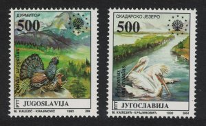 Yugoslavia Capercaillie Pelican Birds Nature Protection 2v 1992 MNH