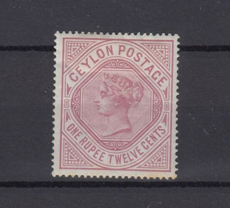 Ceylon QV 1887 1R 12c SG201 Wmk CC MH JK9650 