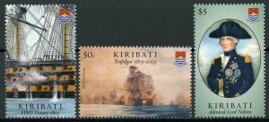 Kiribati Ships Stamps 2005 MNH Battle of Trafalgar Nelson Military 3v Set II