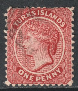 Turks Caicos Scott 45 - SG58, 1887 Victoria 1d used