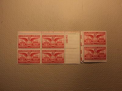 USPS Scott C40 6c Alexander Virginia Bicentenial 1949 Pla...