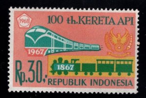 Indonesia Scott 738 MNH**  Railroad Train stamp