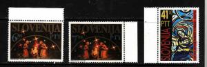 Slovenia-Sc#147-8-unused NH set-Christmas-1992-