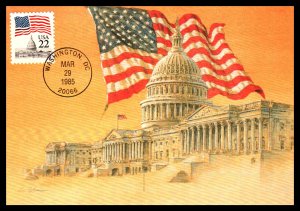 US 2114 Flag Over Capitol Fleetwood U/A FDC Maxi Card