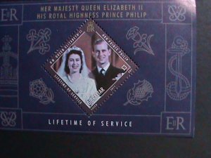 GIBRALTAR-2011-SC # 1273 ROYAL WEDDING- ELIZABETH II & PRINCE PHILIP-SCV-$20