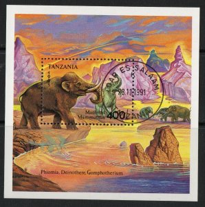 Thematic stamps TANZANIA 1991 ELEPHANTS MS1081 used