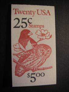 BK160, Scott 2285b, 25c Owl & Grossbeak, #3233, Single bud cover, MNH Beauty