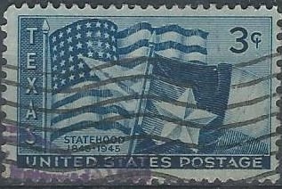 US 938 (used) 3¢ Texas statehood (1945)