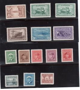 Canada #249 - #262 Extra Fine Never Hinged Gem Set