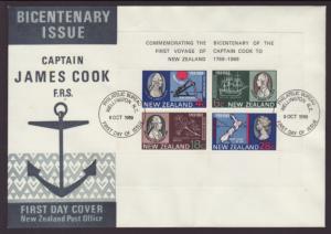 New Zealand 434a Captain Cook U/A FDC