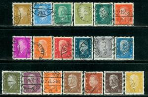 Germany Reich Scott # 366 - 384, used, cpl set