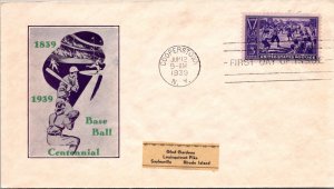FDC 1939 SC #855 IOOR Cachet - Cooperstown, Ny - Single - F77358