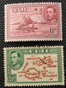 Fiji 1940-49 #132-134 Used & M SCV $2.25