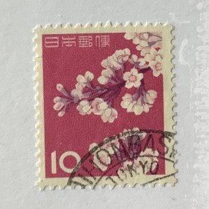 Japan 1961  Scott 725 used - 10y,   Cherry blossoms