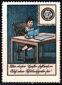 Vintage Germany Poster Stamp Our Notebooks Error-Free, So Is School Assignment!