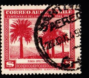 Chile - #C124w Palm Trees  - Used