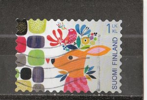 Finland  Scott#  1508a  Used  (2016 Deer and Bird)