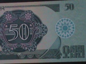 ​KOREA-1988 CAPITALIST VISTOR ISSUE: 50 WON UN CIRCULATED-VERY FINE-LAST ONE