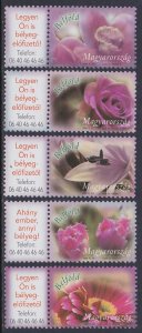 4092a-e 2008 Flowers Singles MNH