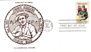 #1755 Jimmie Rodgers TM Historical FDC