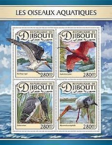 2017 Djibouti Mnh Water Birds. Michel Code: 1468-1471. Scott Code: 1117