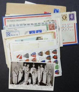 EDW1949SELL : GREAT BRITAIN Interesting collection of 37 covers & PC as received