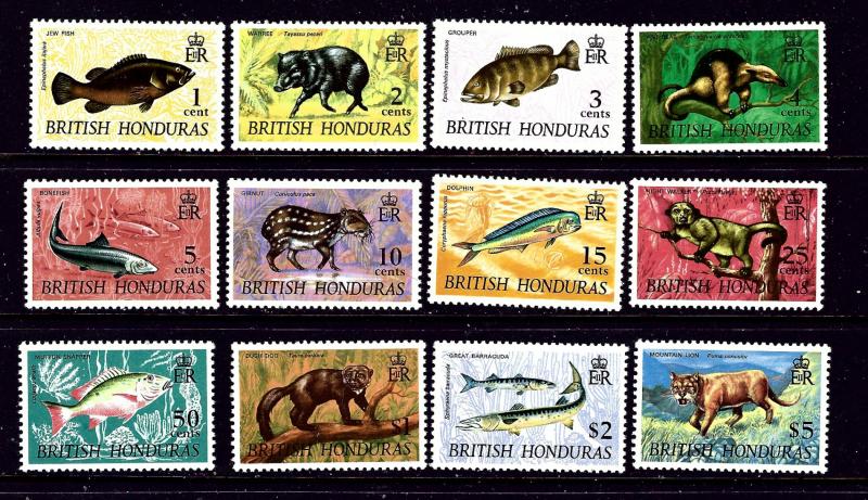 British Honduras 214-25 MNH 1968 Definitive Set