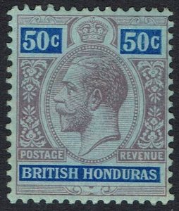 BRITISH HONDURAS 1913 KGV 50C