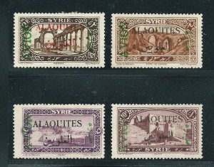 ALAOUITES - SYRIA, UNDER FRENCH MANDATE - SCOTT #C5b, C6-8 - SCV: $140.00