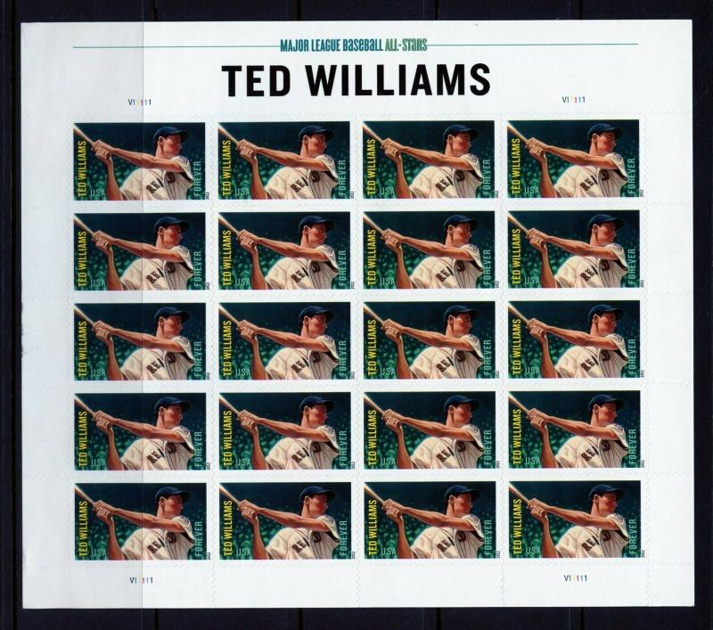 UNITED STATES  SCOTT#4694 FOREVER TED WILLIAMS  SHEET OF 20  MINT  NH