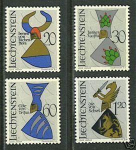 LIECHTENSTEIN  #411-14 VF MNH - 1966 COAT OF ARMS