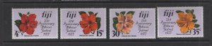 Fiji #376-79  (1977 Hibiscus set) VFMNH CV $1.70