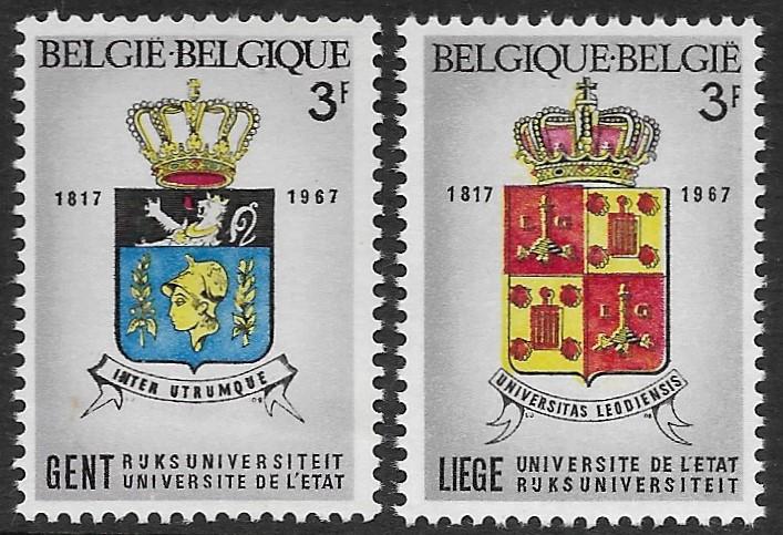 Belgium # 694-695 - Universities of Ghent & Liege set - MNH