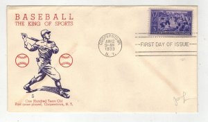 1939 BASEBALL CENTENNIAL 855-5 BRONESKY FLAT PRINT VARIETY Cooperstwon NY