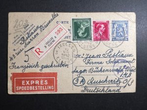 1944 Registered Belgium Cover Auschwitz Concentration Camp Subcamp Buchenwald W