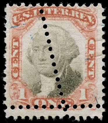 momen: US Stamps #R134 Used Revenue M/S Misperf Freak