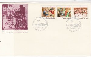 Canada 1984 Mary & Baby Religious FDC Star + City  Cancel  Stamps Cover ref21989