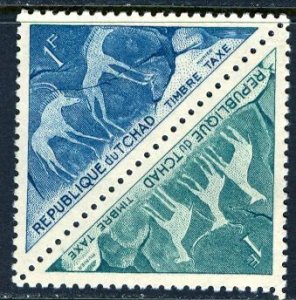 Chad 1962: Sc. # J25-J26a;  MNH Se-Tenant Stamps