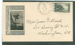 US 746 1934 7c Acadia (Part Of The Natl. Park Series) single on an addressed FDC with an Ioor Cachet