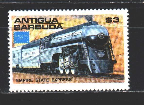 Antigua and Barbuda. 1986. 947 from the series. trains. MNH.