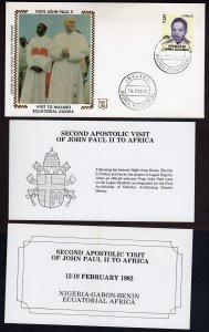 AFRICA RELIGION 1982 POPE JOHN PAUL II VISITS TO EQUATORIAL GUINEA BENIN & GABON