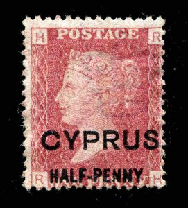 Cyprus 1881 Victoria Plate 218  Cyprus Half-Penny Ovp Full Gum Hinged
